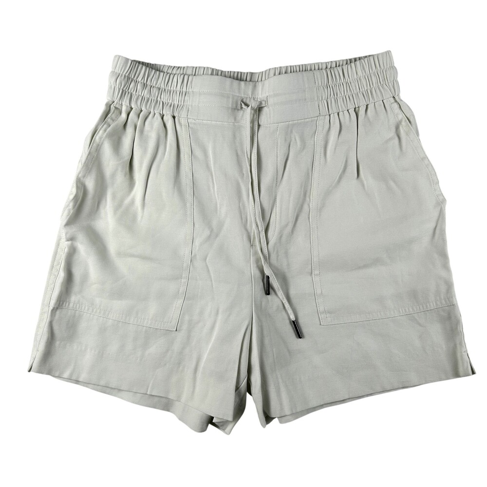 Kersh Shorts Womens XS White Twill Relaxed Chino Pull On Elastic Waist Pockets